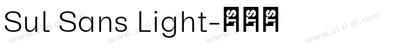 Sul Sans Light字体转换